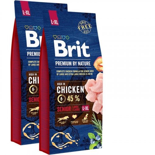 2x Brit Premium by Nature Senior L+XL 15kg