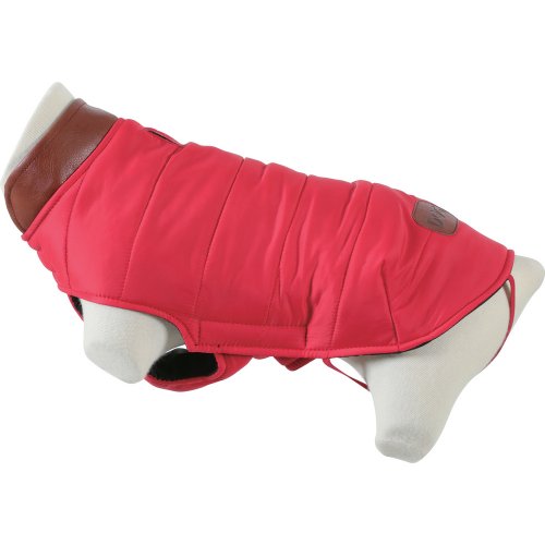 Obleček prošívaná bunda pro psy LONDON červená 50cm Zolux