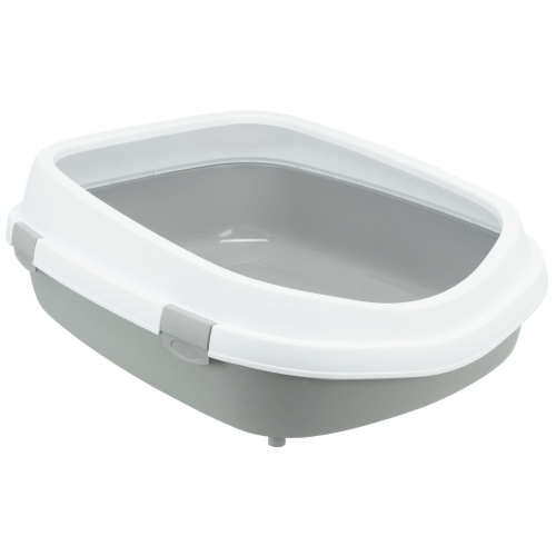 Toaleta Primo XXL s okrajem, 56 x 25 x 71cm, šedá/bílá