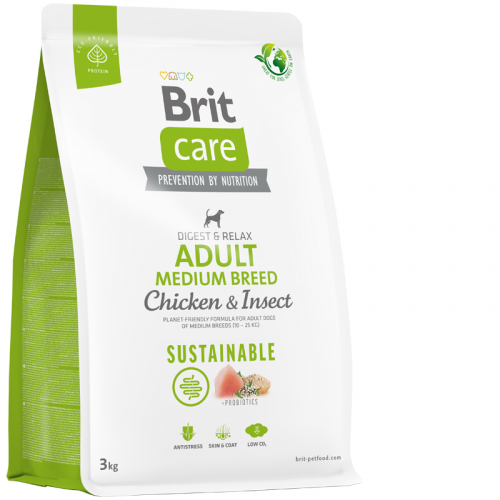 Brit Care Dog Sustainable Adult Medium Breed 3 kg NEW