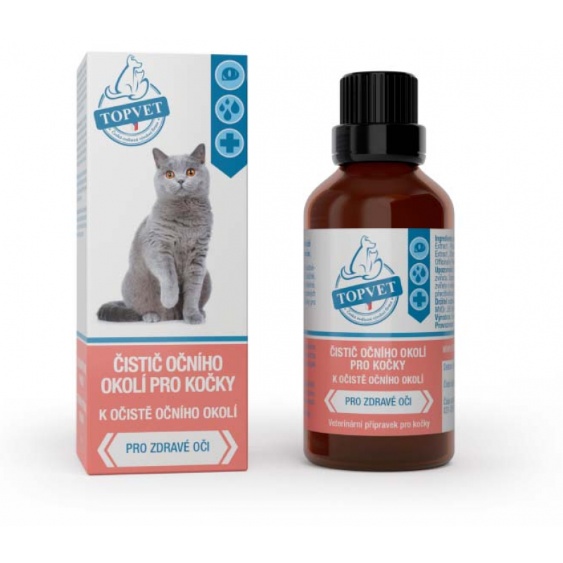 Čistič očního okolí pro kočky TOPVET 50ml
