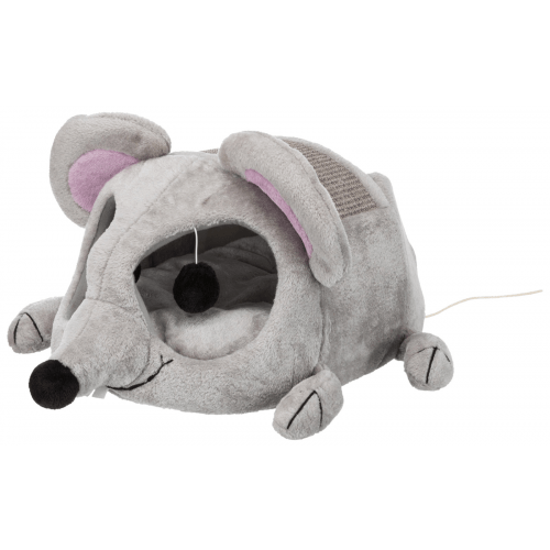 Plyšová myš LUKAS pelíšek s hračkou a škrábadlem 35x33x65cm