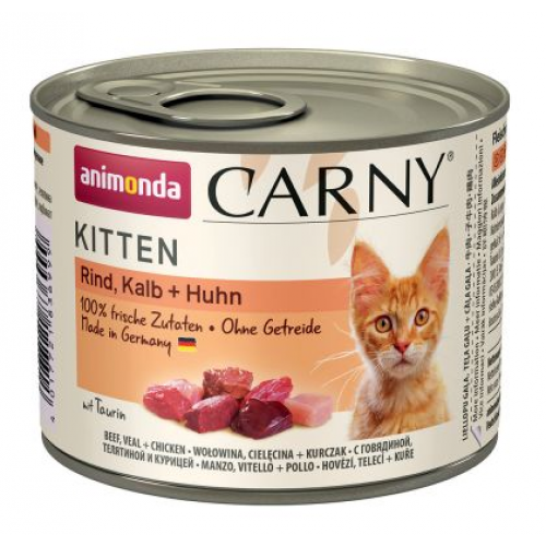 ANIMONDA konzerva CARNY Kitten - telecí + kuřecí + krůta 200g