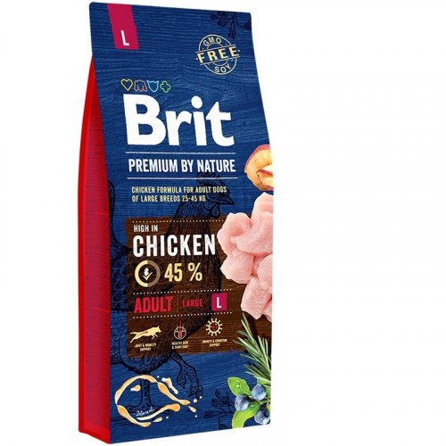 Brit Premium by Nature Adult L 15kg VÝPRODEJ
