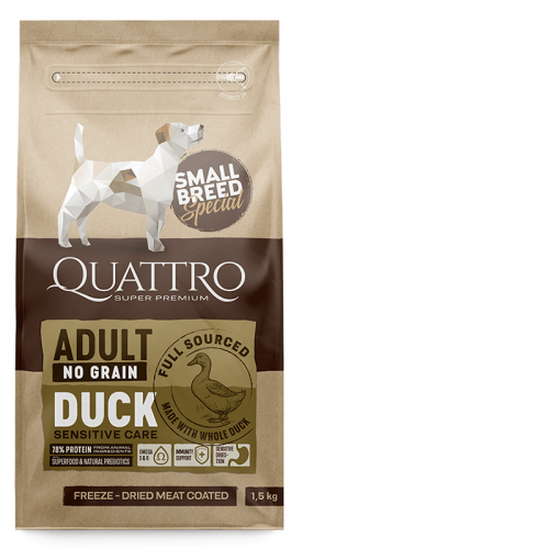 QUATTRO Dog Dry SB Adult Kachna 1,5kg