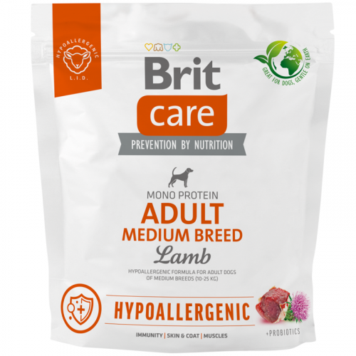 Brit Care Dog Hypoallergenic Adult Medium Breed 1 kg NEW