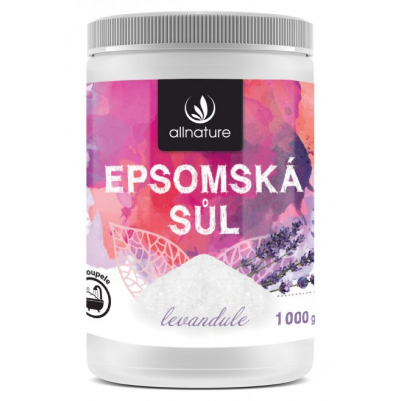 Allnature Epsomská sůl Levandule 1000g