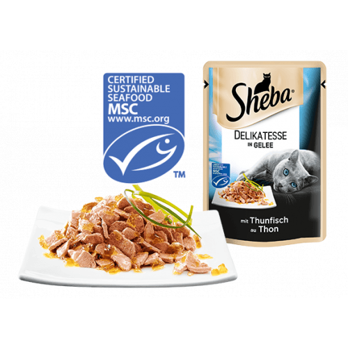 Sheba kapsa Delikatesse s tuňákem v želé 85g