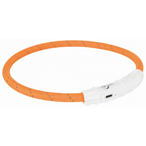 Svítící kroužek USB na krk XS-S 35 cm/7 mm oranžový (RP 2,10 Kč)