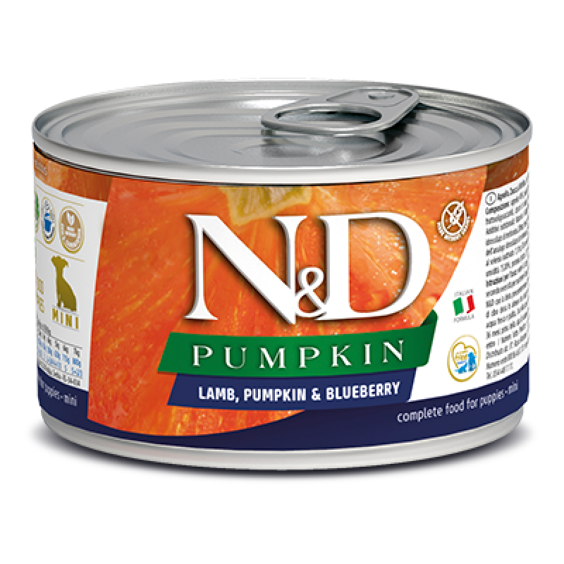 N&D DOG PUMPKIN Puppy Lamb & Blueberry Mini 140g
