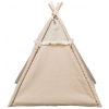 Teepee BOHO s polštářem, 55 x 65 x 55 cm, bavlna, béžová