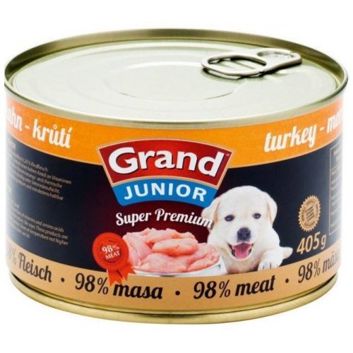 GRAND konz. Superpremium pes Junior krůtí 405g