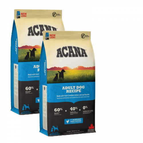 2x ACANA ADULT DOG RECIPE 17kg