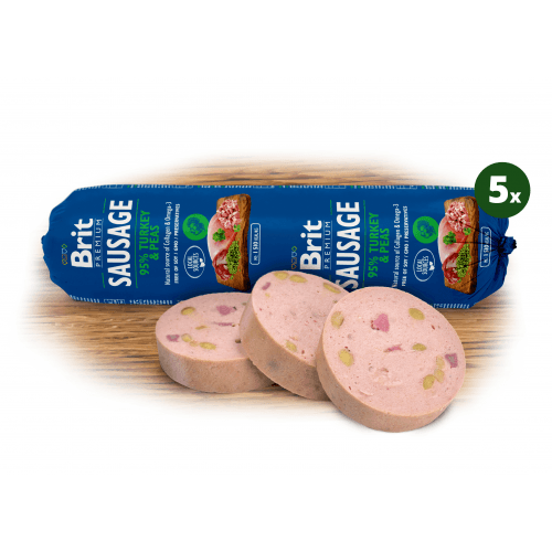 Brit Sausage Turkey & Peas 5x800g