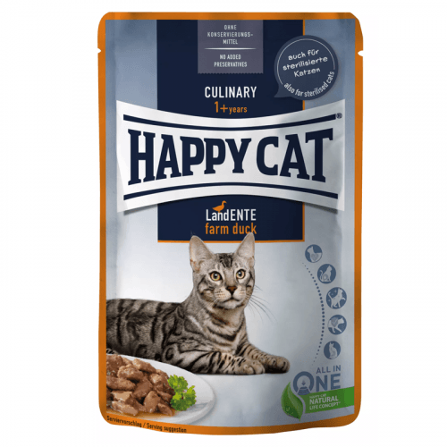 Happy Cat Pouches - Meat in Sauce Culinary Land-Ente 85 g