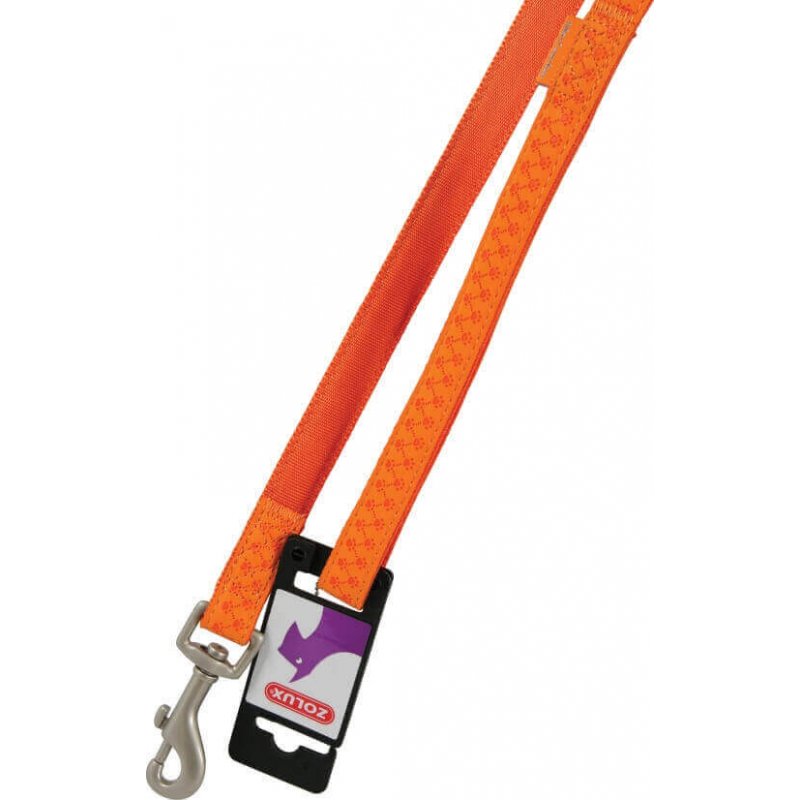 Vodítko pes MAC LEATHER oranžová 25mm délka 1,2m