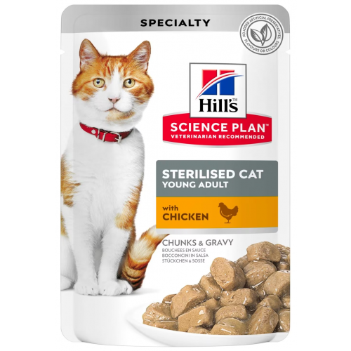 ZACHRAŇ Hill's Fel. SP Sterilised Cat Chicken 12 x 85 g (expirace 07/2024)