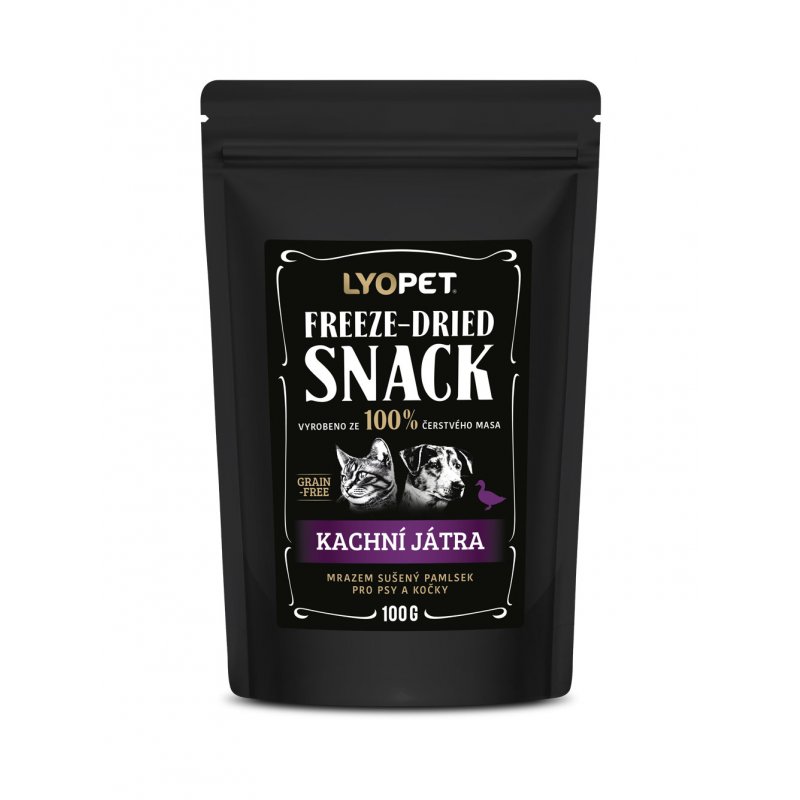 LYOPET Snack Dog & Cat Kachní játra 30 g