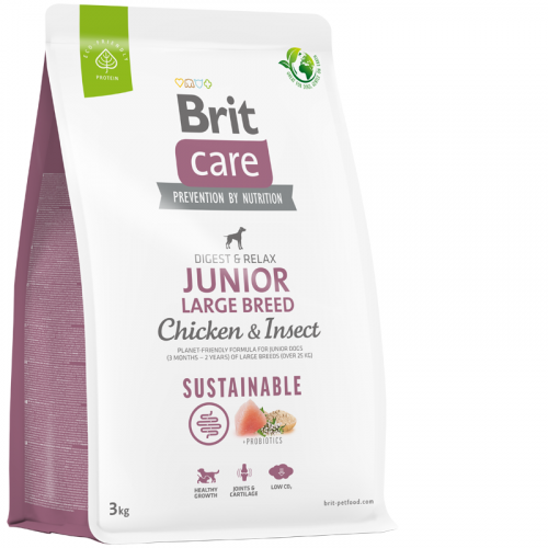 Brit Care Dog Sustainable Junior Large Breed 3 kg NEW