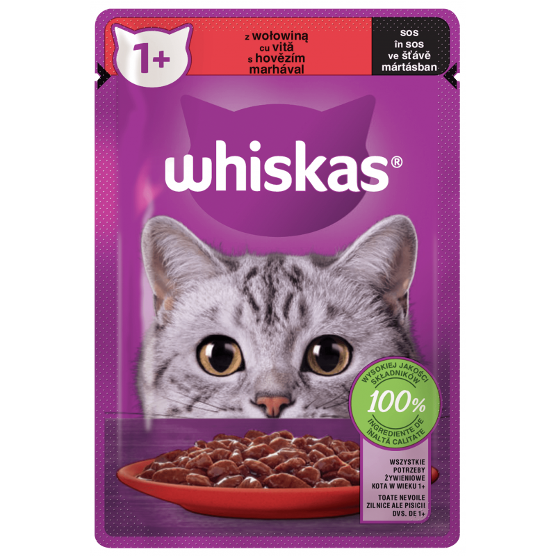 Whiskas kaps. Core hovězí ve šťávě 85g