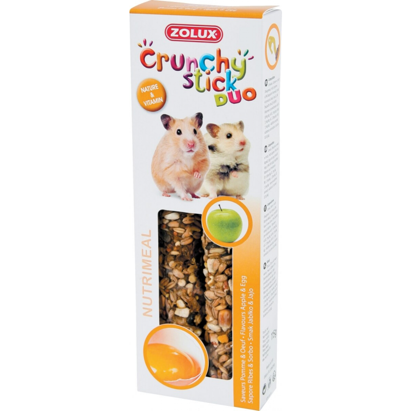 Pochoutka CRUNCHY STICK jablko/vejce pro křečky Zolux