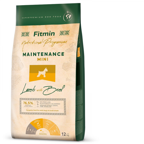 FITMIN DOG Mini Maintenance Lamb & Beef 12 kg
