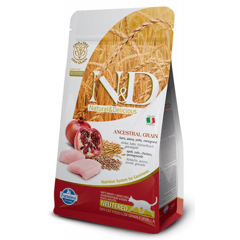 Farmina N&D LG CAT Neutered Chicken & Pomegranate 1,5kg