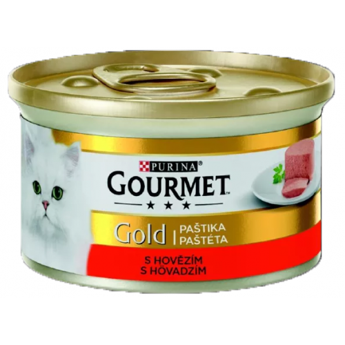 Gourmet Gold konz. kočka pašt. jemná s hovězím 85g (min. odběr 24 ks)