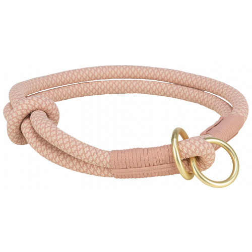 Soft Rope kulatý polostahovací obojek, S: 35 cm/ 10 mm, růžová/světlerůžová