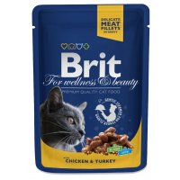 Brit Premium Cat kapsa with Chicken & Turkey 100g (min. odběr 24 ks)