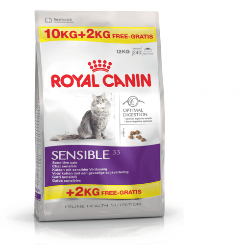 ROYAL CANIN FELINE FHN Sensible 33 10kg + 2 kg ZDARMA