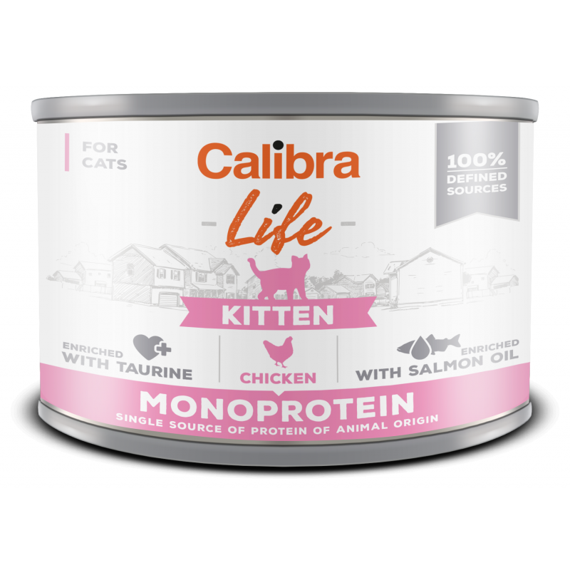 Calibra Cat Life konz. Kitten Chicken 200 g (min. odběr 6 ks)
