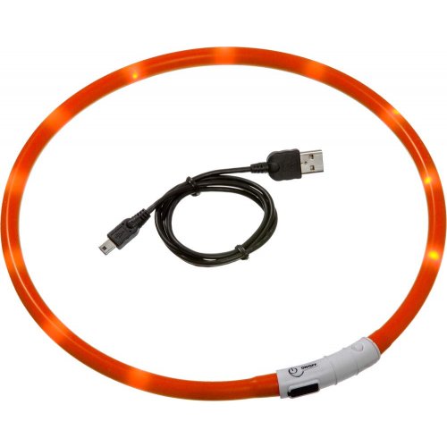 Obojek USB Visio Light 35cm oranžový Karlie