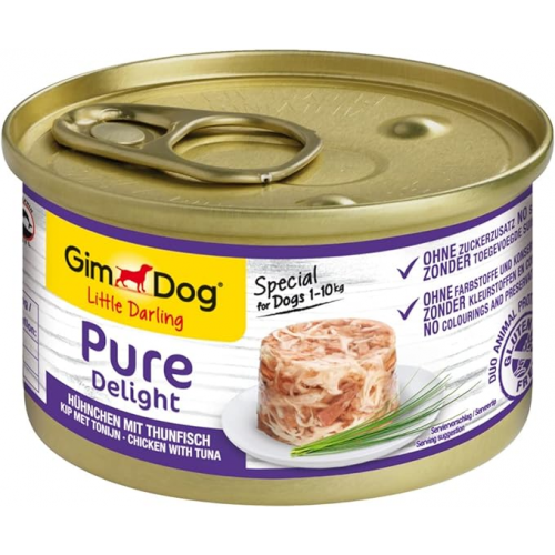 Gimdog konz. Pure delight kuře s tuňákem 85g