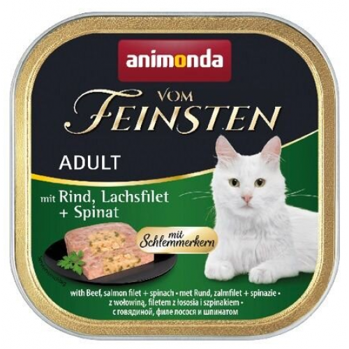 Vom Feinsten CORE hovězí, losos filet + špenát pro kočky 100g