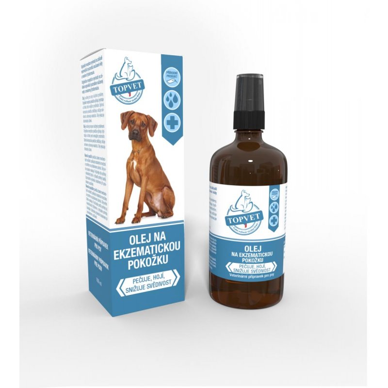 Olej na ekzematickou pokožku pro psy TOPVET 100ml