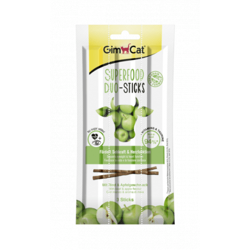 Gimcat Superfood Duo-sticks hovězí a jablko 3ks