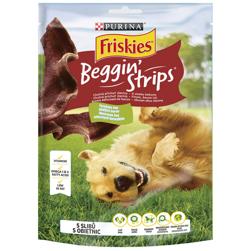 Friskies pochoutka pes Snack Beggin Strips bacon 120g