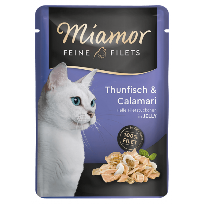 Miamor Cat Filet kapsa tuňák+kalamáry v želé 100g
