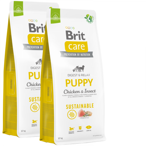 2 x Brit Care Dog Sustainable Puppy 12 kg NEW