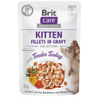 Brit Care Cat Fillets in Gravy Kitten Tend.Turkey 85g (min. odběr 24 ks)