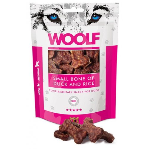 WOOLF Small Bone of Duck and Rice 100g