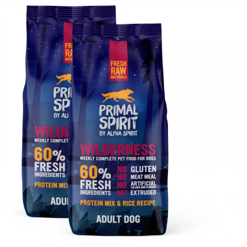 2x Primal Spirit Dog 60% Wilderness 12 kg