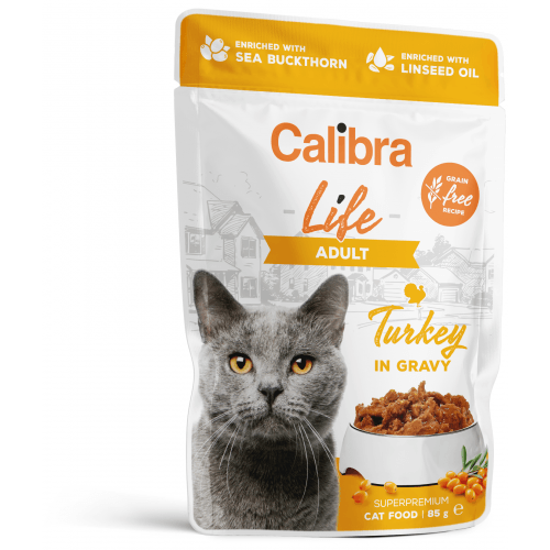 Calibra Cat Life kapsa Adult Turkey in gravy 85g