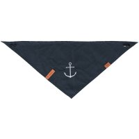 BE NORDIC šátek na krk, L: 50 cm, tmavomodrá s kotvou - DOPRODEJ