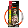 Obojek DOG FANTASY světelný USB oranžový 45cm