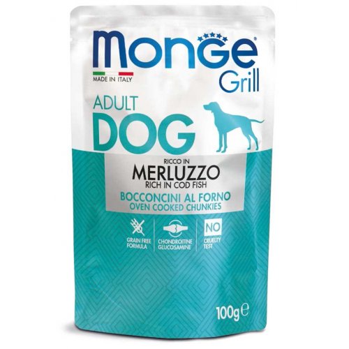 MONGE GRILL kapsička s treskou pro psy 100 g (min. odběr 24 ks)
