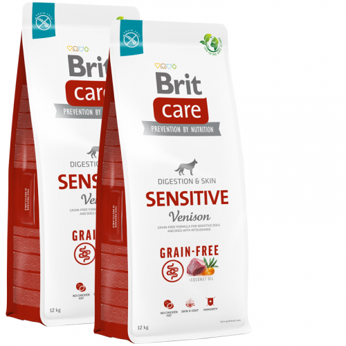 2 x Brit Care Dog Grain-Free Sensitive 12 kg NEW