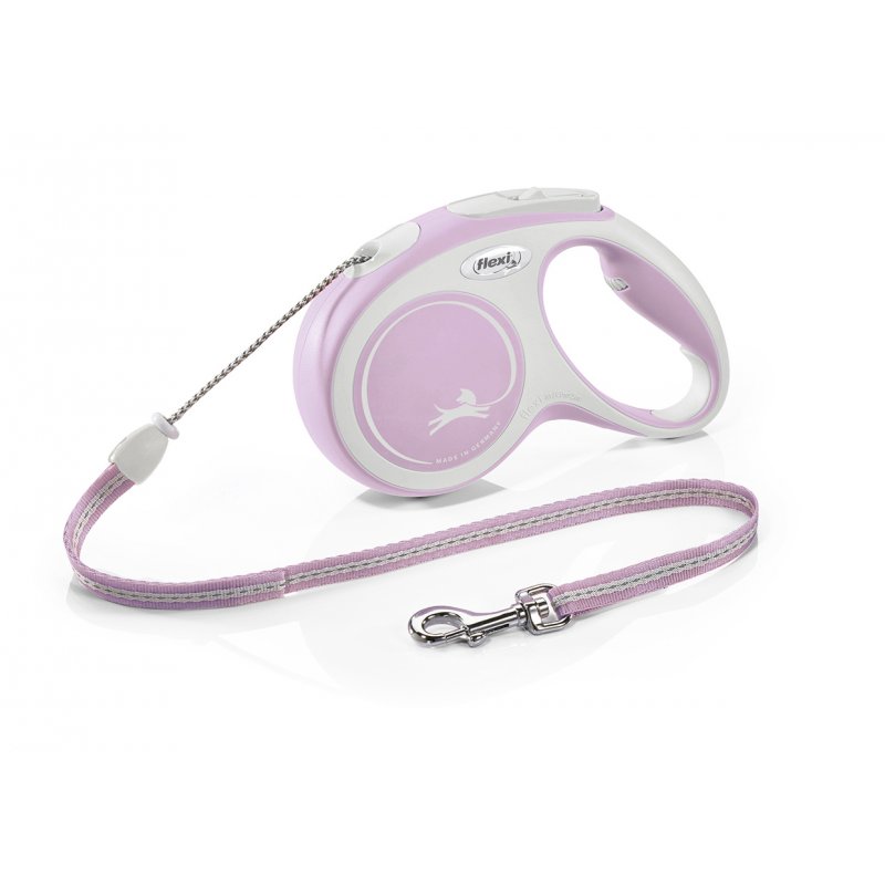 Vodítko FLEXI Comfort M lanko 5m/20kg růžová NEW