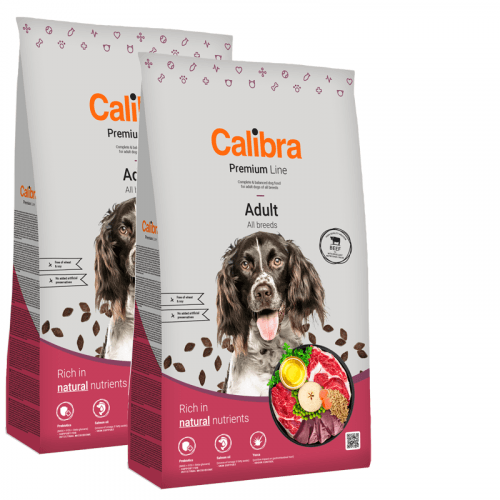 2x Calibra Dog Premium Line Adult Beef 12 kg NEW